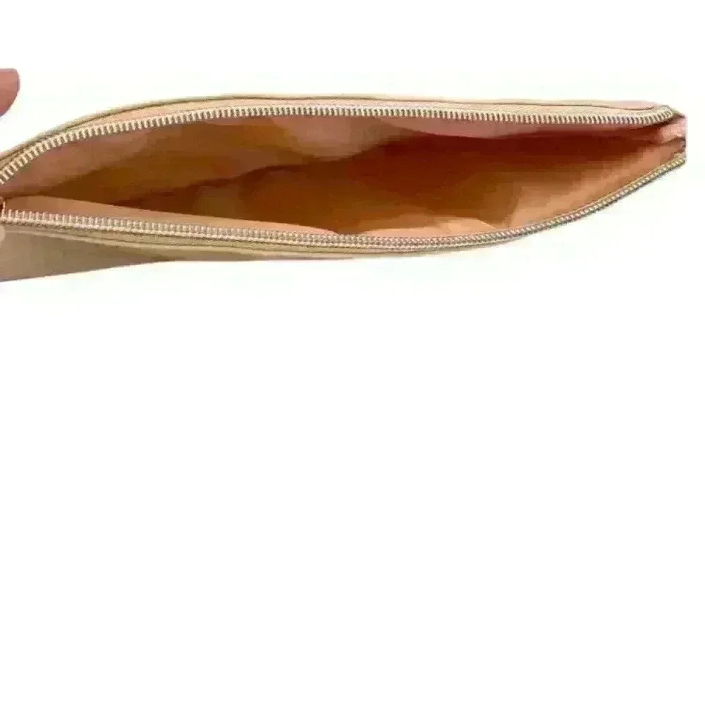 Eyelash Design Faux leather Makeup Bag with Wrist Strap Pink - Picture 3 of 3